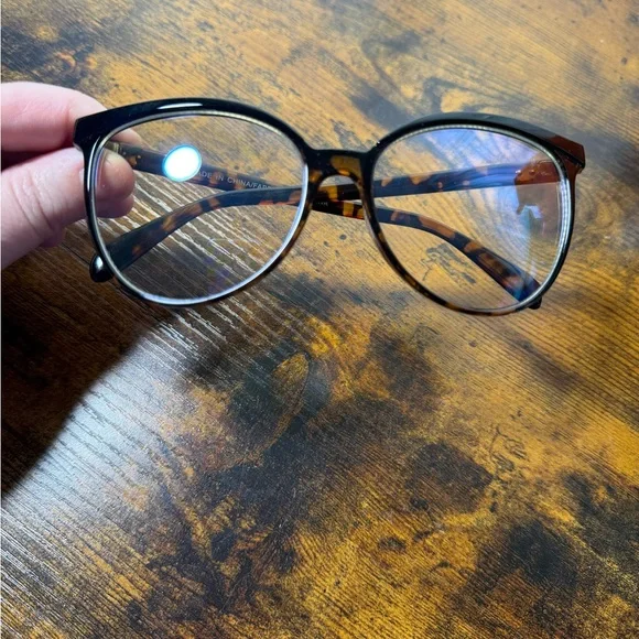Lane Bryant Brown Tortoise Shell Blue Light Eyeglasses - Picture 2 of 3